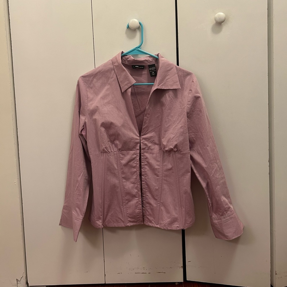 Purple button down shirt
